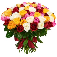 Букет цветных роз Кения